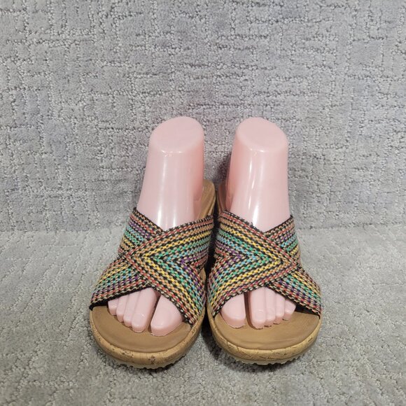 Skechers Beverlee Women's Size US 8 Rainbow Wedge Cross Strap Sandals - Picture 6 of 10